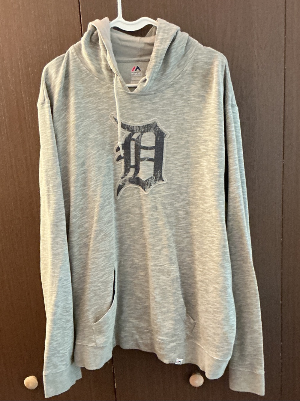 Majestic Gray Hoodie with Distressed 'D' Graphic